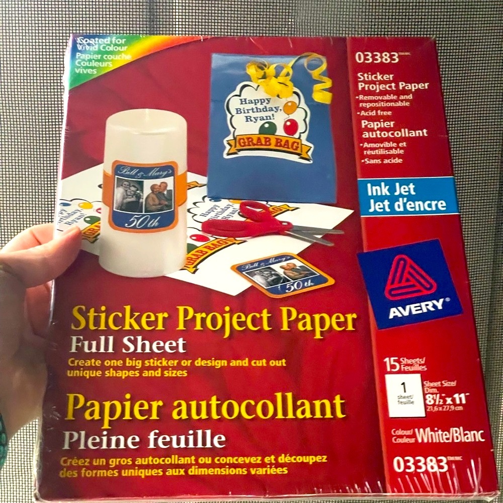 Vintage 2003 Sticker Project Paper Avery Sticker Project Paper Inkjet Printers - Picture 2 of 11